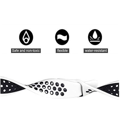 White & Black Luxury Silicone Strap