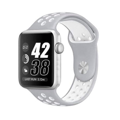 Grey & White Luxury Silicone Strap