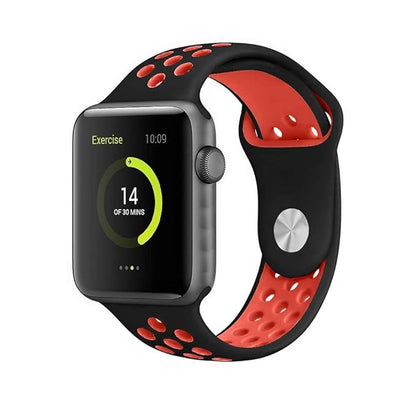 Black & Red Luxury Silicone Strap
