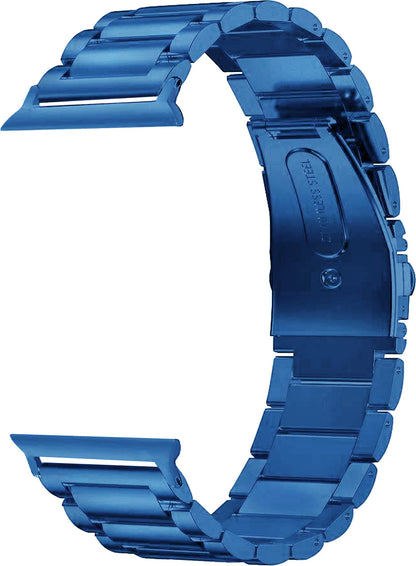 Heavy Metal Stainless Steel Chain Watch Strap Blue