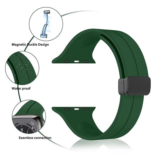 Silicone Magnetic Buckle Army Green