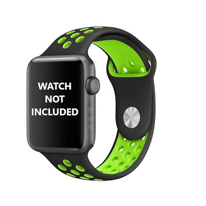 Black & Green Luxury Silicone Strap