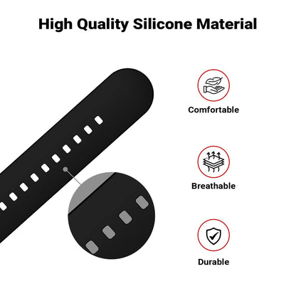 Black Silicone Plane Hock Lock Strap