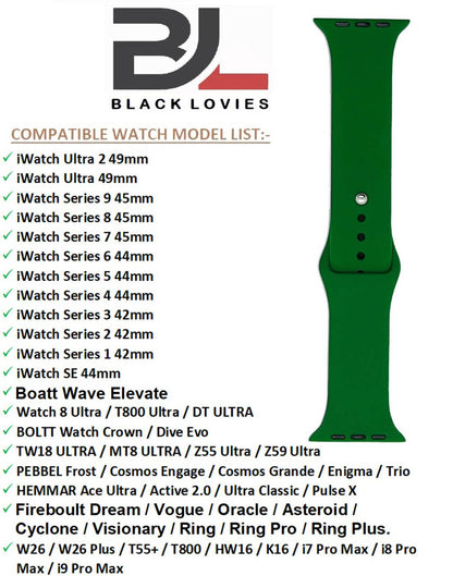 Plane Silicone Strap Dark Green