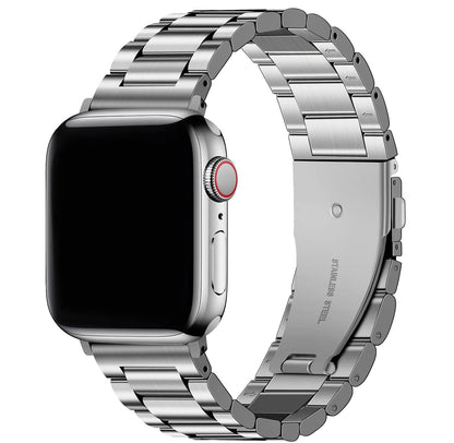 Heavy Metal Stainless Steel Chain Watch Strap Silver