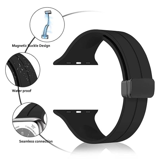 Silicone Magnetic Buckle Black