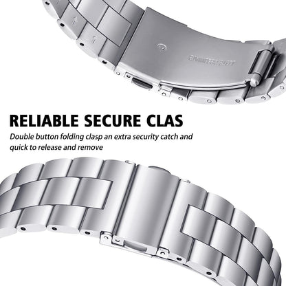 Heavy Metal Stainless Steel Chain Watch Strap Silver