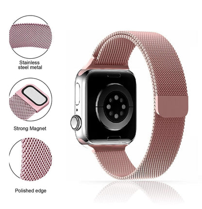 Rose Gold Stainless Steel with Magnetic Wristband Strap