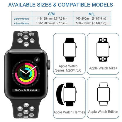 Black & White Luxury Silicone Strap